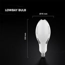 36W(4000Lm) LED olīvas formas spuldze, V-TAC VT-240, SMD-CREE, 111Lm/W, IP20, balta, E27, 90x220mm, 300°, 6 gadu garantija, auksti balta gaisma 6500K
