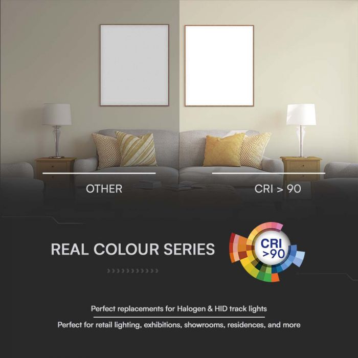 Светодиодный трековый светильник 7W(700Lm), V-TAC SAMSUNG, IP20, гарантия 5 лет, черный, теплый белый свет 3000K