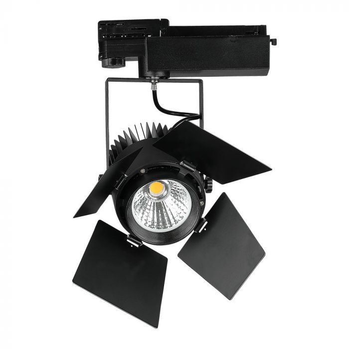 33W (3000Lm) LED rööpmelvalgusti, V-TAC SAMSUNG, IP20, 5 aastat garantiid, must, soe valge valgus 3000K