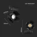 33W(3000Lm) LED Track light, V-TAC SAMSUNG, IP20, warranty 5 years, black, neutral white light 4000K