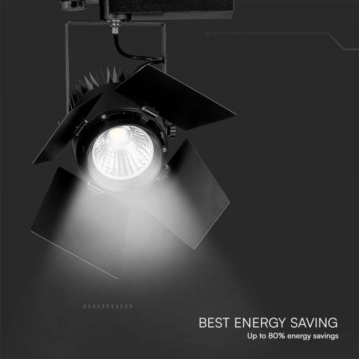 33W(3000Lm) LED Track light, V-TAC SAMSUNG, IP20, warranty 5 years, black, neutral white light 4000K