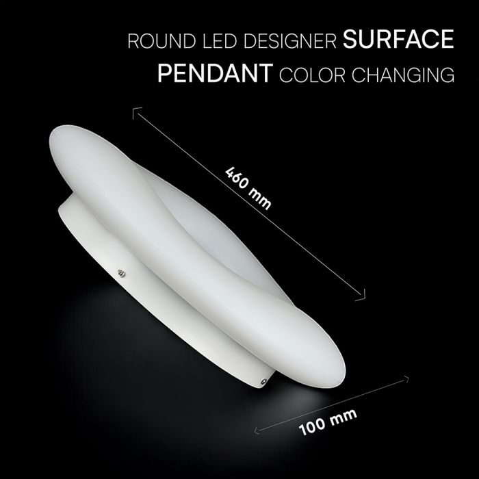 45W(4050Lm) LED griestu gaismeklis, V-TAC, IP20, dimmējams, balts, 3IN1