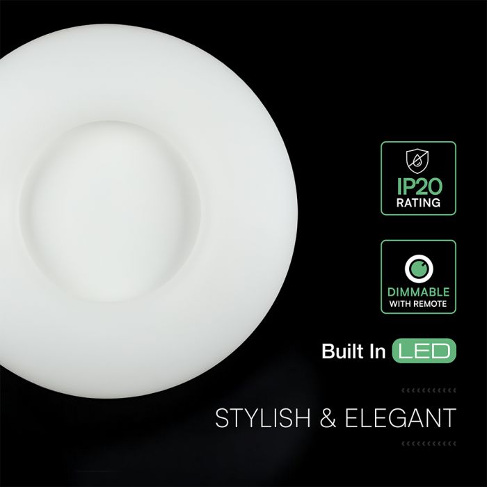 45W(4050Lm) LED griestu gaismeklis, V-TAC, IP20, dimmējams, balts, 3IN1