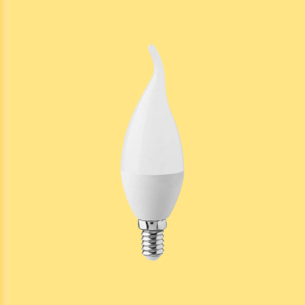E14 3.7W(320Lm) LED Bulb, candle flame shape, V-TAC, IP20, warm white light 3000K