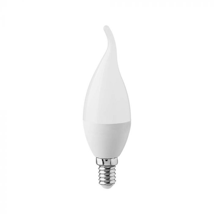 E14 3.7W(320Lm) LED Spuldze, sveces liesmas forma, V-TAC, IP20, silti balta gaisma 3000K