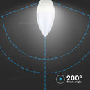 E14 4.5W(470Lm) LED-lambi, V-TAC, küünlakujuline, IP20, jaheda valge 6500K