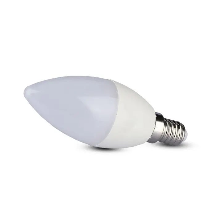 E14 4.5W(470Lm) LED Spuldze, V-TAC, sveces forma, IP20, auksti balta gaisma 6500K