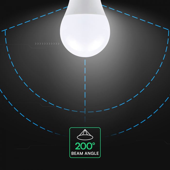 E27 17W (1710 lm) LED Bulb, V-TAC, A65, IP20, Neutral White Light 4000K