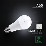 E27 17W (1710 lm) LED Bulb A65, V-TAC, IP20, Cool White Light 6500K