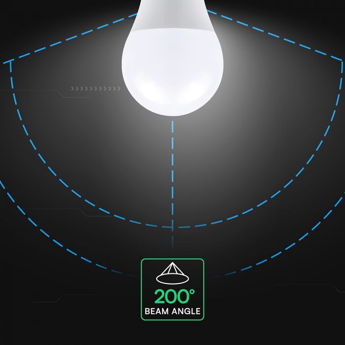 E27 17W (1710 lm) LED Bulb A65, V-TAC, IP20, Cool White Light 6500K