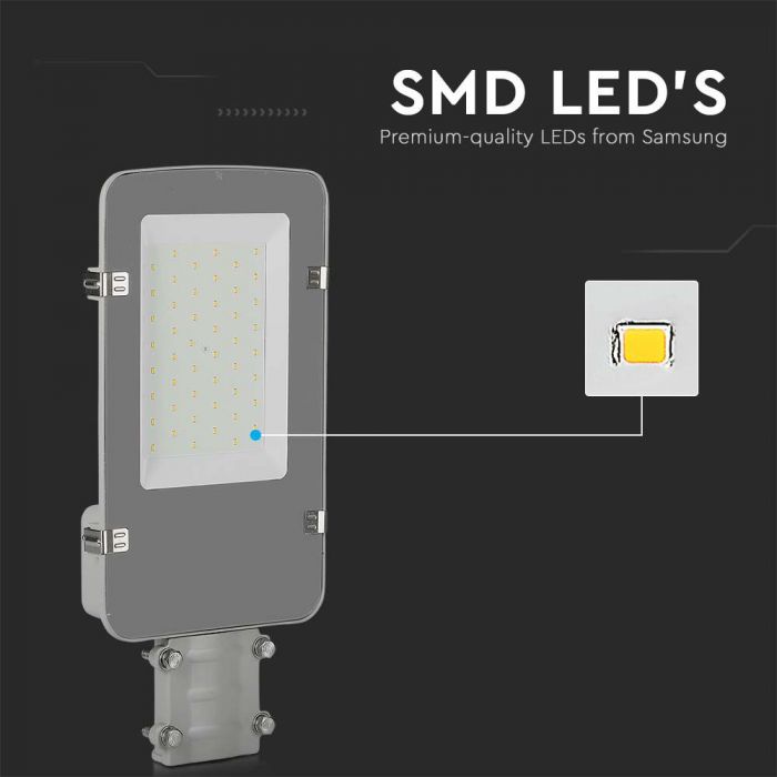 50W (5000Lm) LED tänavavalgusti, V-TAC SAMSUNG, IP65, neutraalne valge valgus 4000K