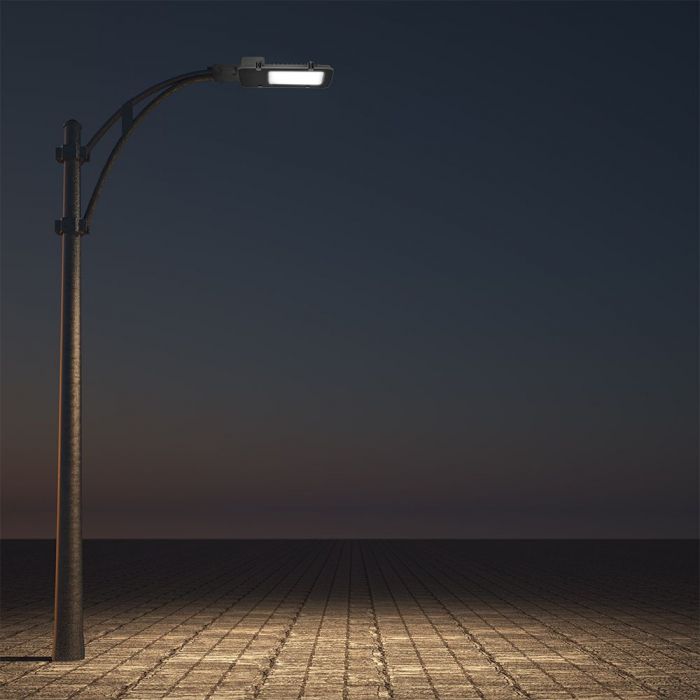 100W(10000Lm) LED V-TAC SAMSUNG street lantern, IP65, grey, 5 years warranty, cold white 6500K