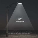 100W(10000Lm) LED V-TAC SAMSUNG street lantern, IP65, grey, 5 years warranty, cold white 6500K