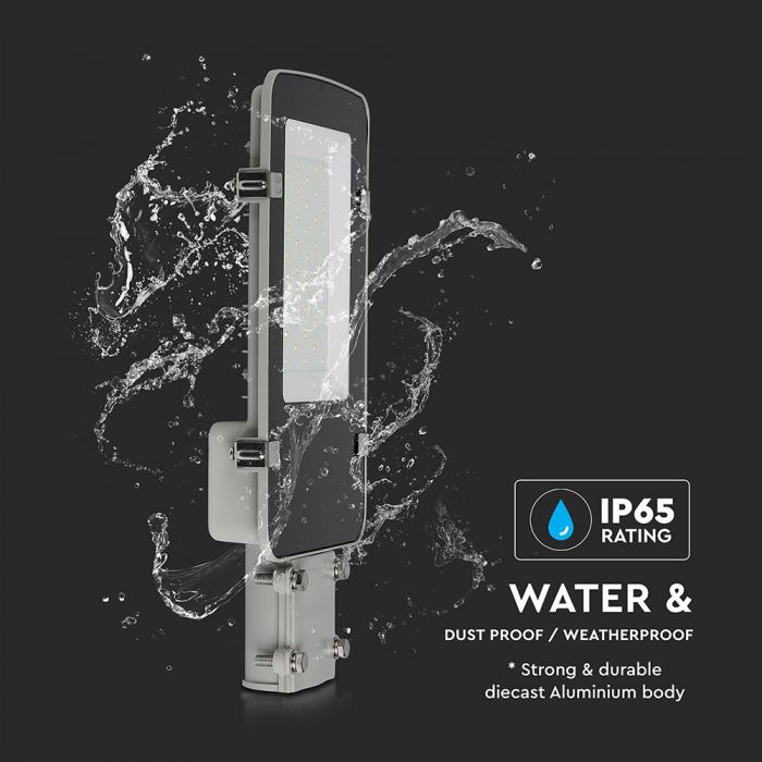 100W(10000Lm) LED V-TAC SAMSUNG street lantern, IP65, grey, 5 years warranty, cold white 6500K