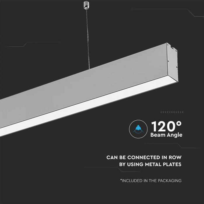 40W(3300Lm) LED lineaarne valgusti, V-TAC SAMSUNG, IP20, rippvalgusti, 5 aastat garantiid, külmvalge 6400K