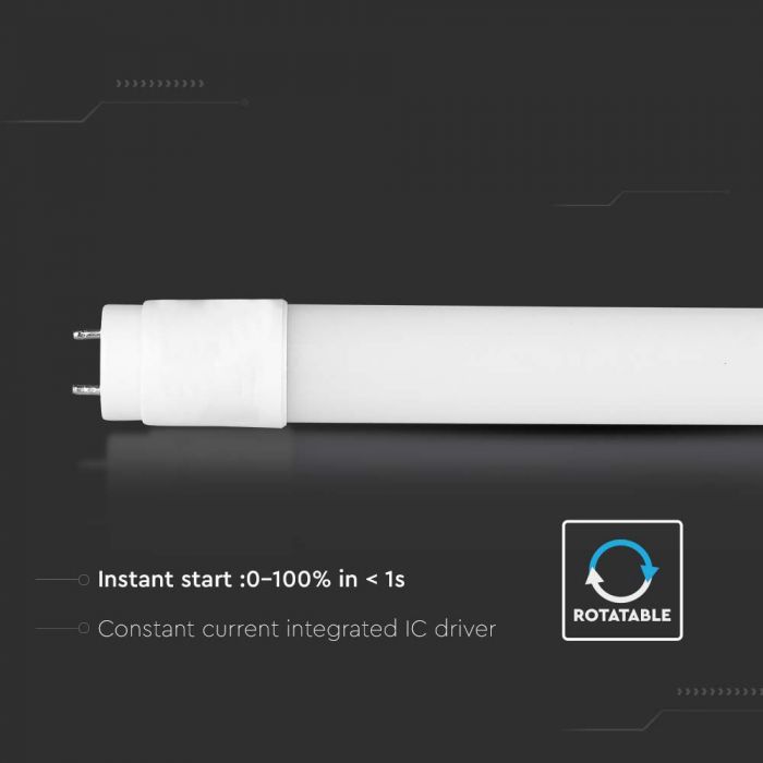 T8 18W(1850Lm) LED Spuldze, 120cm, IP20, V-TAC, neitrāli balta gaisma 4000K