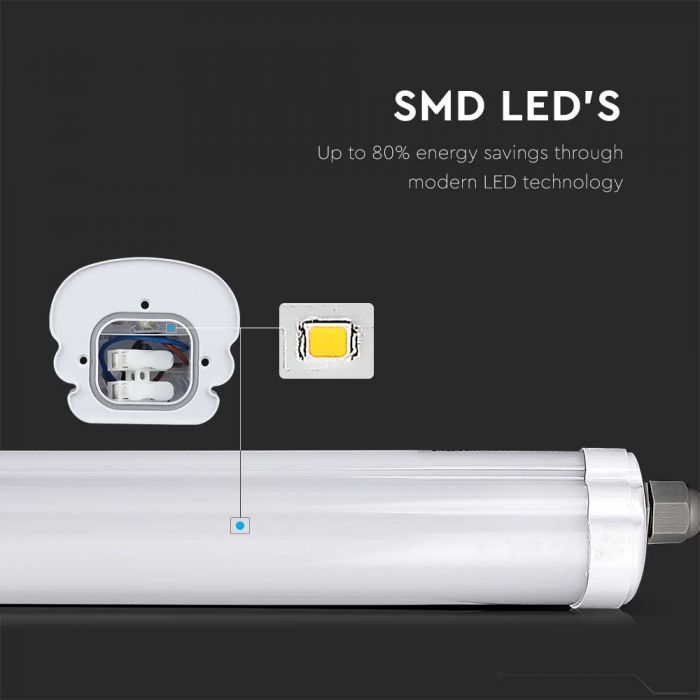 Линейный светодиодный светильник 18W(2160Lm) 60 см, V-TAC, IP65, нейтральный белый 4000K