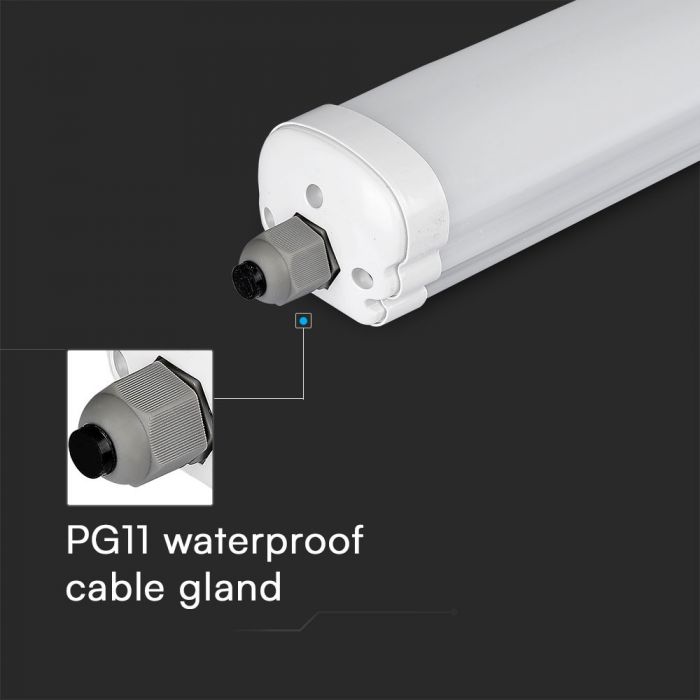 48W(5760Lm) 120Lm/W, 150cm LED Linear luminaire, G-Series, IP65, V-TAC SAMSUNG, without plug (cable connection), cool white light 6500K