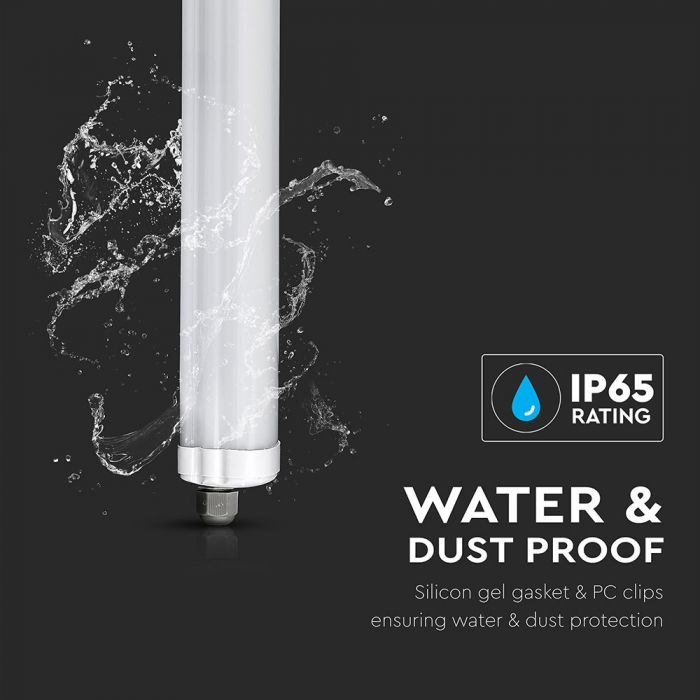 48W(5760Lm), 150cm LED Linear luminaire, IP65, V-TAC, without plug (cable connection), neutral white light 4000K