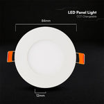 3W(250Lm) V-TAC LED mini panelis, VT-307CCT, Ø84mm, CREE, 3IN1, IP20