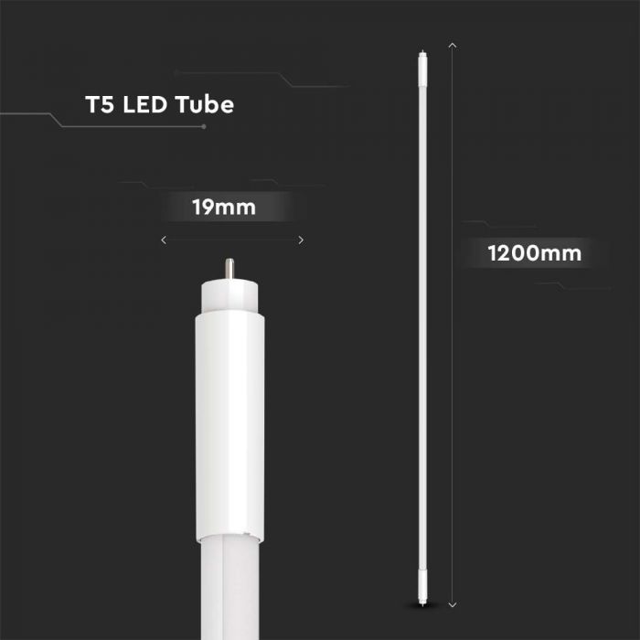 T5 16W(1760Lm) 120cm V-TAC lamp, G13, IP20, klaas, jaheda valge valgus 6500K