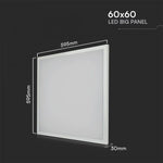 36W(3960Lm) LED paneel 595x595mm, V-TAC SAMSUNG, 2IN1, neutraalne valge valgus 4000K, koos toiteplokiga.