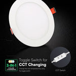 24cm_22W(1900Lm) V-TAC LED panelis, VT-2207CCT, CREE, 3IN1, IP20