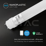 T8 9W(850Lm) LED CREE Spuldze, 60cm, IP20, V-TAC, aukstibalta gaisma 6500K