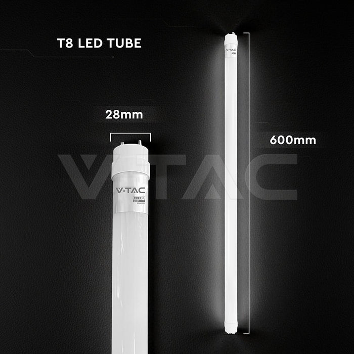 T8 9W(850Lm) LED CREE Spuldze, 60cm, IP20, V-TAC, aukstibalta gaisma 6500K