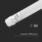 T8 18W(1850Lm) LED spuldze nano plastic, 120cm, V-TAC, garantija 6 gadi, auksti balta gaisma 6500K
