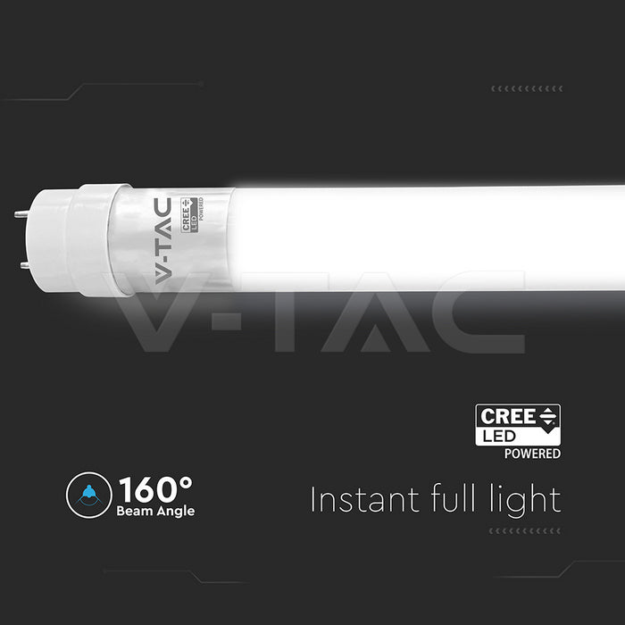 T8 20W(2100Lm) LED CREE Spuldze, 150cm, IP20, G13, V-TAC, auksti balta gaisma 6500K