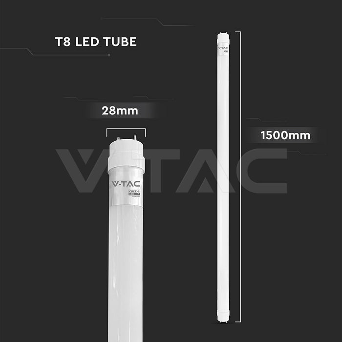 T8 20W(2100Lm) LED CREE Spuldze, 150cm, IP20, G13, V-TAC, auksti balta gaisma 6500K