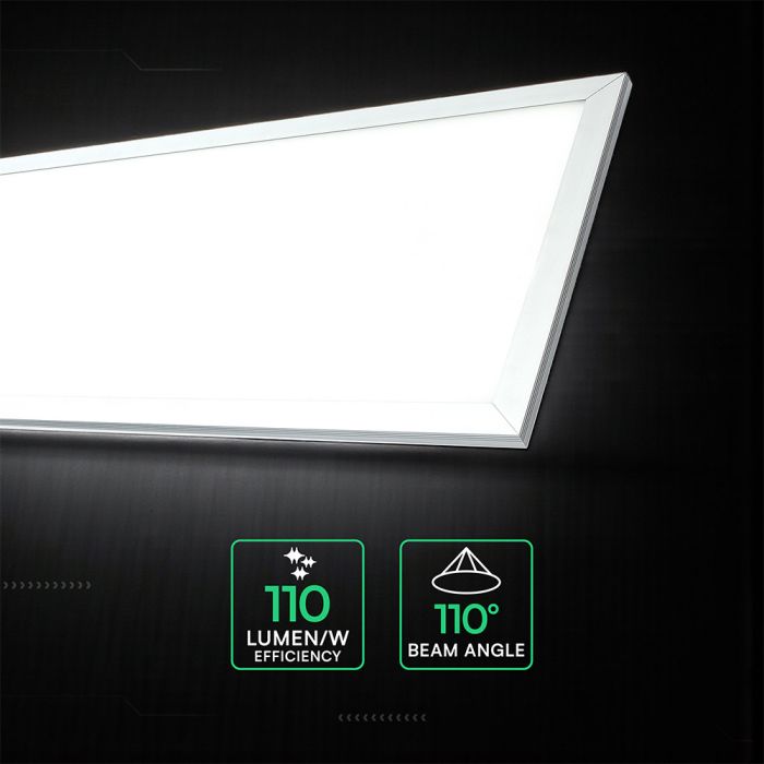 40W(4400Lm) 110Lm/W 2IN1 LED panelis 1200x300mm, V-TAC, IP20, neitrāli balta gaisma 4000K