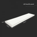 40W(4400Lm) LED Panelis 1200x300mm, V-TAC, IP20, auksti balta gaisma 6500K, komplektā ar barošanās bloku