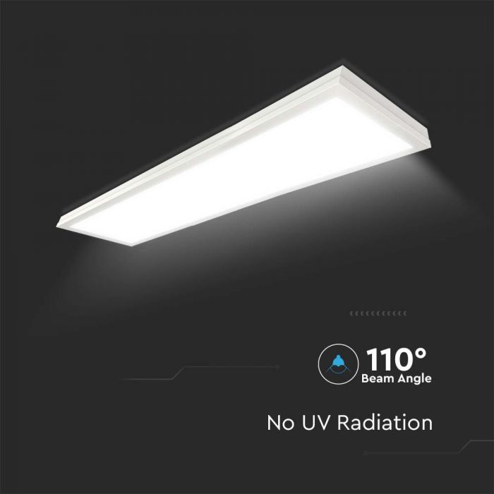 40W(4400Lm) LED-panel 1200x300mm, V-TAC, IP20, 6500K kallvitt ljus, levereras med strömförsörjningsenhet