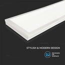 40W(4400Lm) LED Panelis 1200x300mm, V-TAC, IP20, auksti balta gaisma 6500K, komplektā ar barošanās bloku