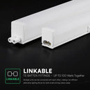 4W(400Lm) LED lineārais gaismeklis, V-TAC, T5, IP20, IK04, neitrāli balta gaisma 4000K