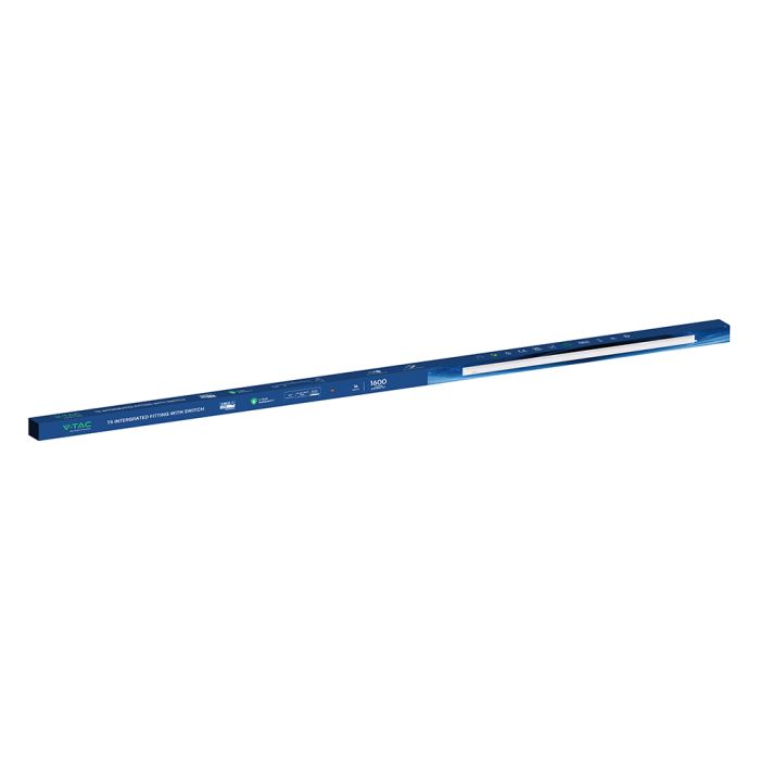 115,1cm_16W(1600Lm) LED lineārais gaismeklis, V-TAC, T5, IP20, IK04, silti balta gaisma 3000K