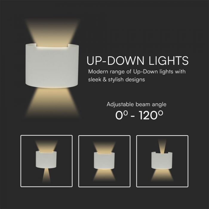 5W(700Lm) LED Fasādes gaismeklis, V-TAC, IP65, pelēka, neitrāli balta gaisma 4000K