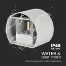 5W(700Lm) LED Fasādes gaismeklis, V-TAC, IP65, pelēka, neitrāli balta gaisma 4000K