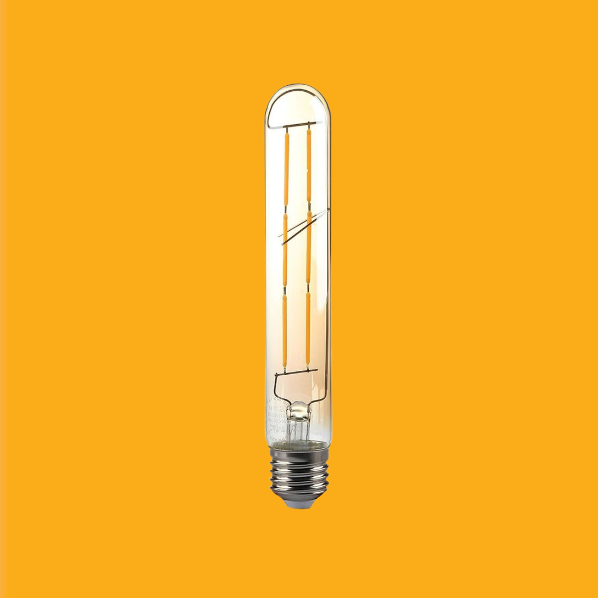 E27 6W(600Lm) LED-lampa Filament AMBER, T30, V-TAC, varmvitt ljus 2200K