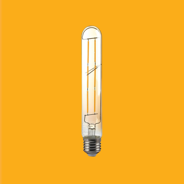 E27 6W(600Lm) LED лампа филамент AMBER, T30, V-TAC, теплый белый свет 2200K