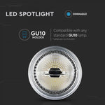 AR111 12W(1031Lm) LED-lampa, V-TAC, IP20, dimbar, neutralvit 4000K