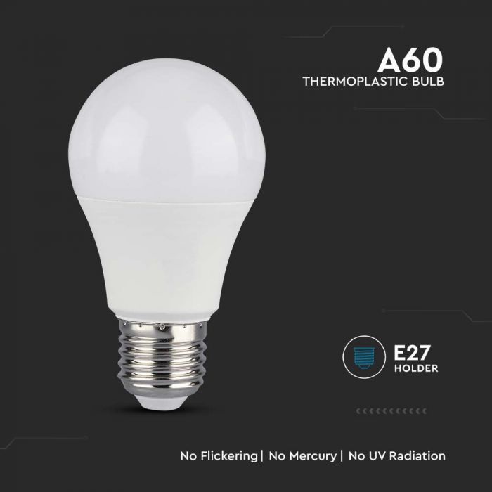 E27 10,5W (1055Lm) LED-lampa, A60, V-TAC, neutralvit 4000K