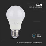 E27 10.5W(1055Lm) светодиодная лампа, A60, V-TAC, IP20, теплый белый свет 3000K