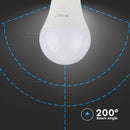 E27 10.5W(1055Lm) LED-pirn, A60, V-TAC, IP20, soe valge valgus 3000K