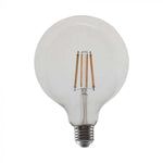 E27 12W(1521Lm) LED Spuldze Filament, V-TAC, G125, IP20, neitrāli balta gaisma 4000K