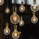 E27 12W(1350Lm) LED-lambi hõõgniit, merevaigukollane, G125, klaas, V-TAC, IP20, soe valge valgus 2200K