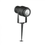 12W(880Lm) V-TAC LED COB zemē montējams dārza gaismeklis, IP65, melns, silti balta gaisma 3000K