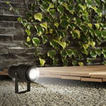 12W(880Lm) V-TAC LED COB zemē montējams dārza gaismeklis, IP65, melns, silti balta gaisma 3000K